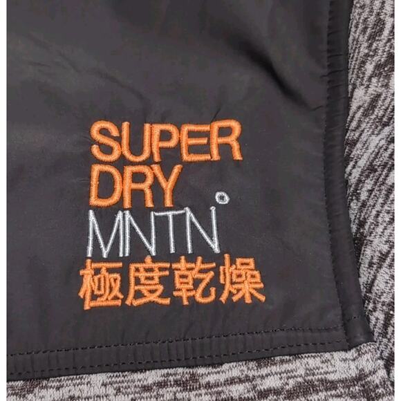 Superdry Mountain Sport Team Fuji Hooded Jacket Mens XL Gray Black Zip Pockets - Picture 7 of 16